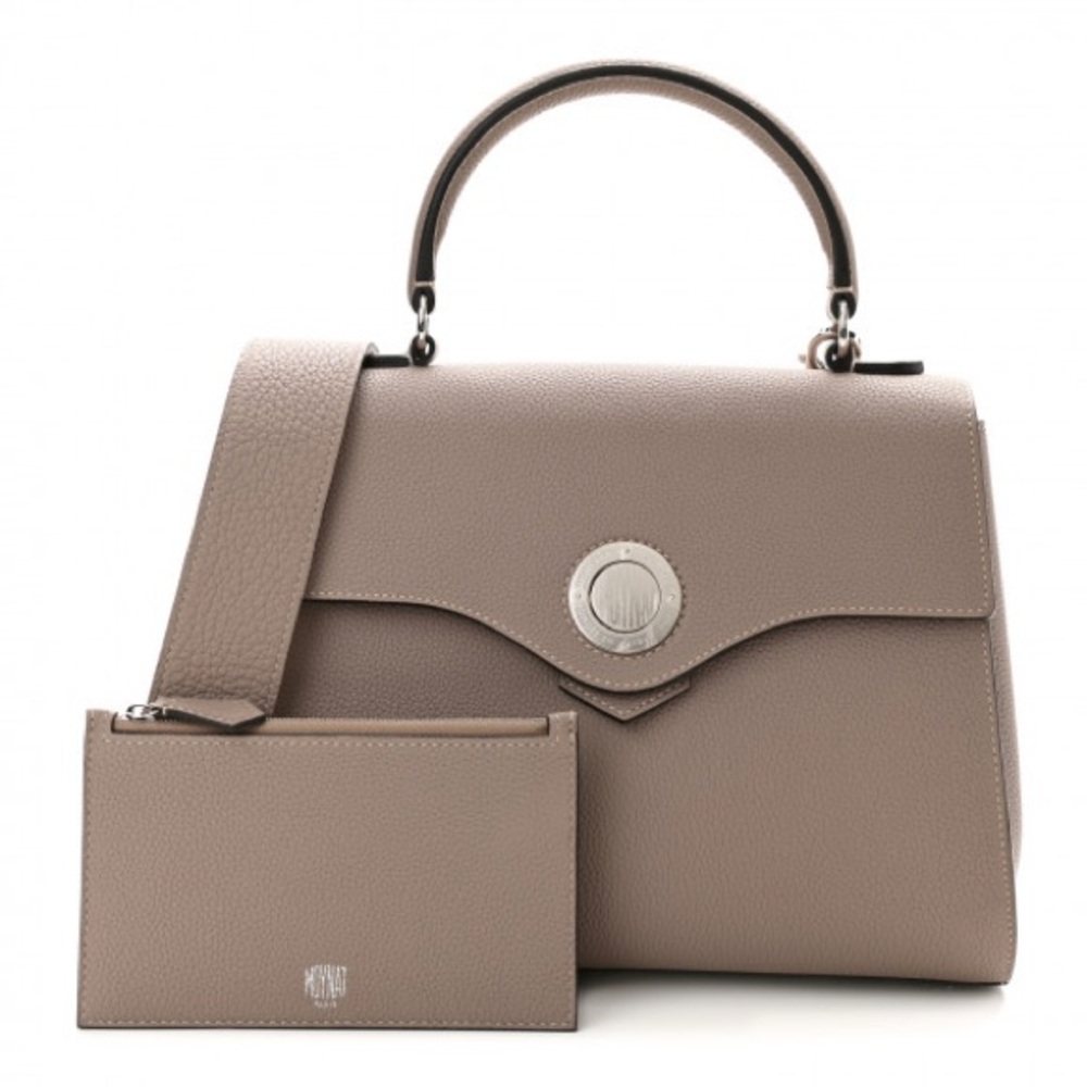 Discontinued MOYNAT Voyage Taurillon Blush PM Touterelle w/zip pouch & dust bags